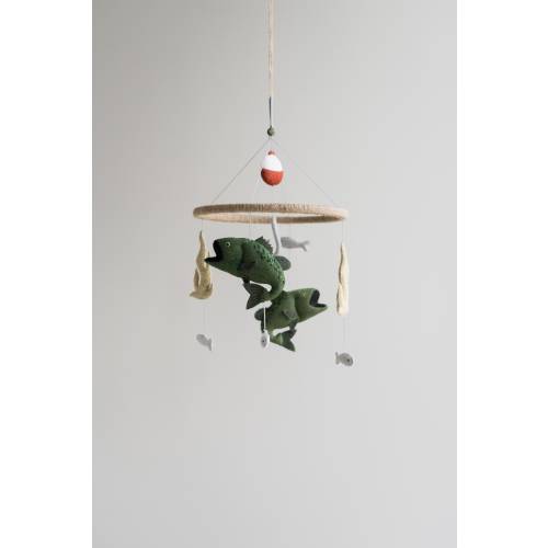 Bass Fishing Baby Mobile – Lake Theme Nursery Decor