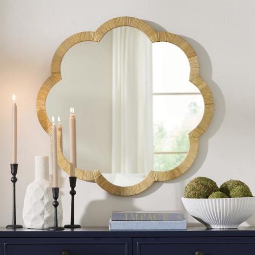 Woven Flower Shaped Mirror