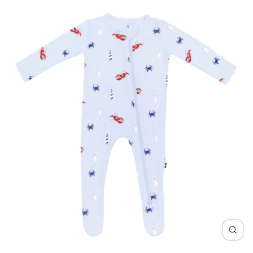 Zippered Footie in Harbor