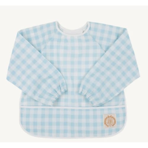 Biscuit Bib - Buckhead Blue Gingham with Worth Avenue White