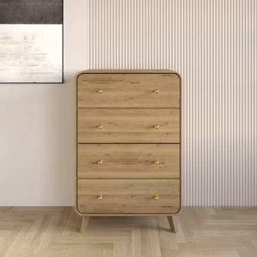ChaletPosh 4 Drawers Chest in Light Oak