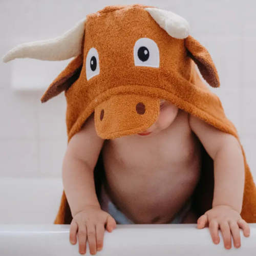 Longhorn Hooded Toddler Towel (Baby Bliss Dallas)