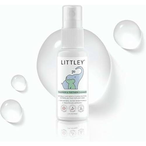 Amazon.com: Littley Pacifier & Teether Cleaner | HOCl Spray | 2 oz | Fragrance-free & rinse-free. Fits in any diaper bag — gentle for infants, safe for bottles, teethers & toys