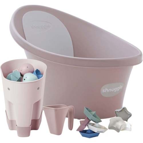 Newborn Bath & Accessories Bundle, Blush - Shnuggle | Maisonette