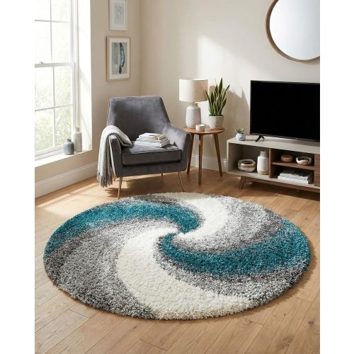 Turquoise 6' Round Rug - Nursery