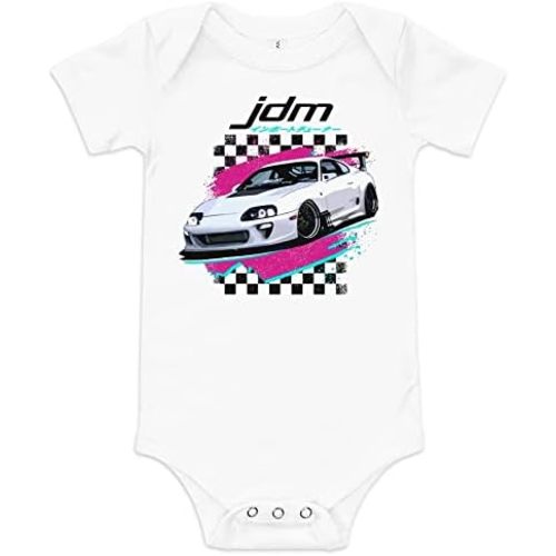 Retro 80s 90s Aesthetic Car Graphic Supra MK4 JDM Car Club Miami Beach Chillwave Baby Onesie one Piece
