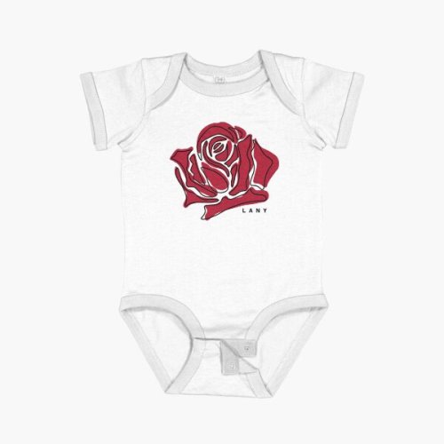 red flower   Short Sleeve Baby One-Piece