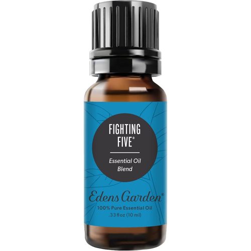 Edens Garden Fighting Five Essential Oil Blend- 100% Pure Premium Grade, Natural, Undiluted, Therapeutic, Aromatherapy, The Best for Diffusing, Candle, Laundry, Humidifiers 10 ml (.33 fl oz)