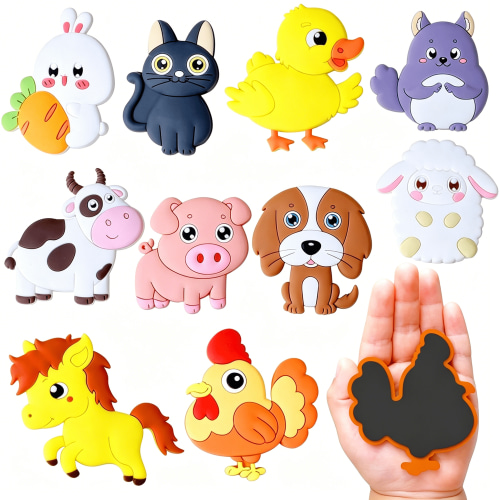 HBMYN Refrigerator Magnets for Kids,Cute Farm Animals Fridge Magnet for Toddlers 1-3 Kids Magnets for Fridge,Full Back Magnetic Toddler Magnets