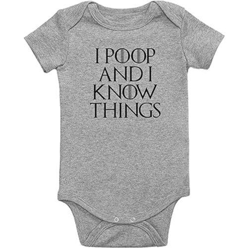 I Poop and I Know Things/Funny Thrones Baby Onesie/Cute GOT Infant Bodysuit