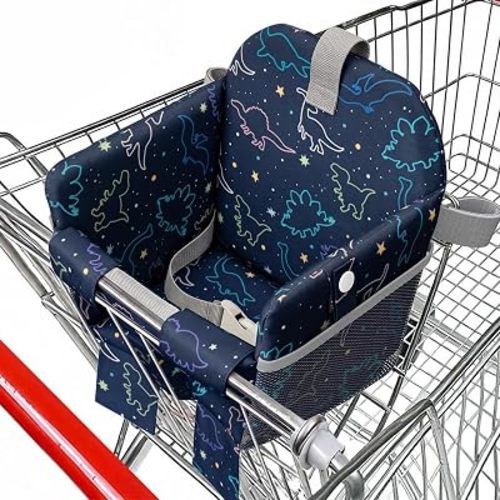 Shopping Cart Cover for Baby 2-in-1 High Chair Cover with Safety Harness