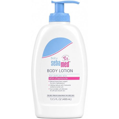 SEBAMED Baby Lotion pH 5.5 Ultra Mild Hydration Dermatologist Recommended Non-Greasy Moisturizer for Delicate Skin 13.5 Fluid Ounces (400 Milliliters)