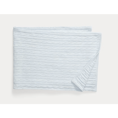 Cable-Knit Cotton Baby Blanket