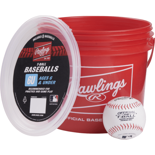 Rawlings Official League TVB Tball Baseball Bucket, 8 Count