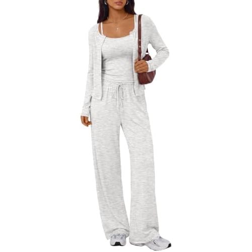 Trendy Queen Womens 3 Piece Lounge Sets Airport Outfits 2026