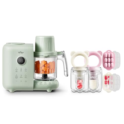 BEAR Baby Food Maker Baby Fruit Food Feeder & Mini Freezer Nibble Tray Combo