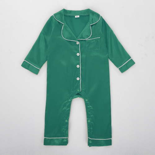 Pajamas Satin Pjs Lapel Collar Long Sleeve Button Down Toddler Pajamas Nightgown for Toddler 0-3 Months