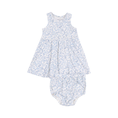Tank Dress and Bloomer - Blue Calico Floral – Angel Dear
