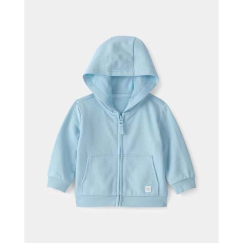 Baby French Terry Zip-Up Hoodie - Blue | Carter's