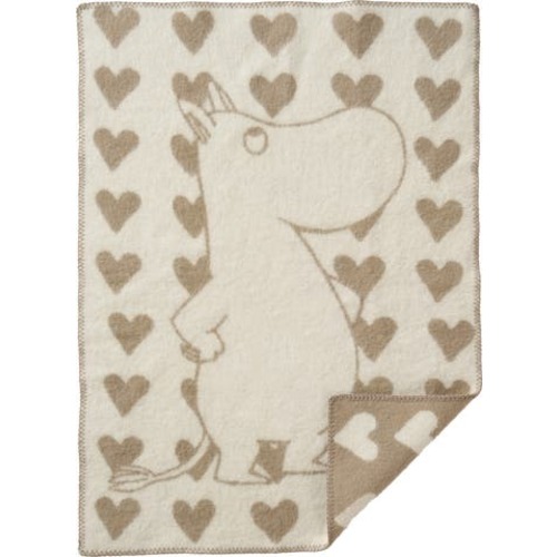 Kids' Moomin Heart Lambswool Woven Blanket