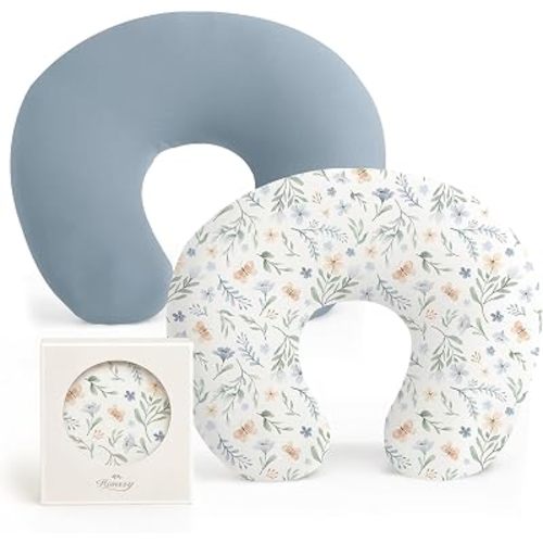 Konssy 2 Pack Nursing Pillow Covers, Soft Stretchy Cover for Breastfeeding