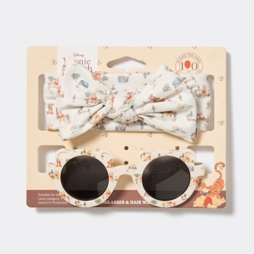 Winnie the Pooh Baby Sunglasses & Headband Set - Cream