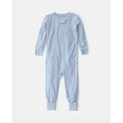 Baby PurelySoft 2-Way Zip 1-Piece Pajama - Blue - Carter's | Carter's
