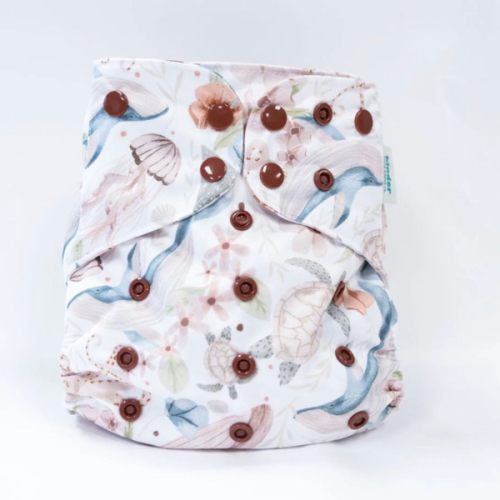 Animals and Insects: Essentials Pocket Cloth Diaper with Athletic Wicking Jersey, Grows with your Baby