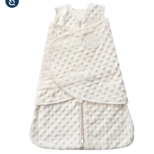 Cream Plushy Dot Velboa Swaddle - Newborn | HALO