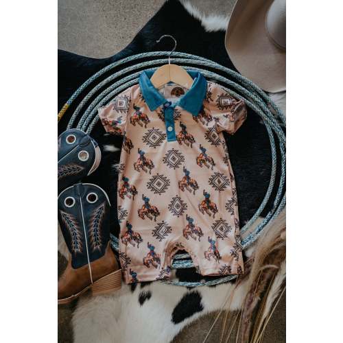 Aztec Bucking Horse Romper (3-6M to 2T)