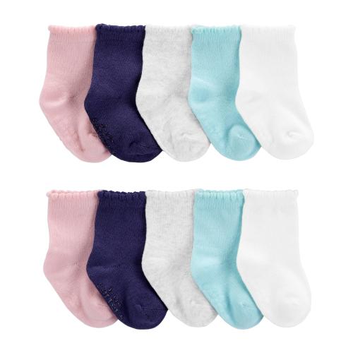10-Pack Crew Socks - Style,Multi (0-3M)