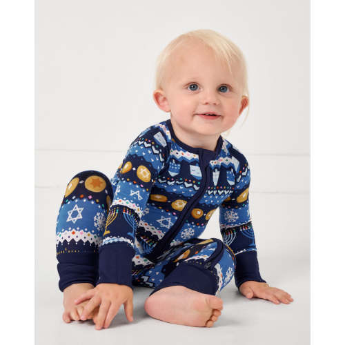 Hanukkah Fair Isle Zippy | Little Sleepies