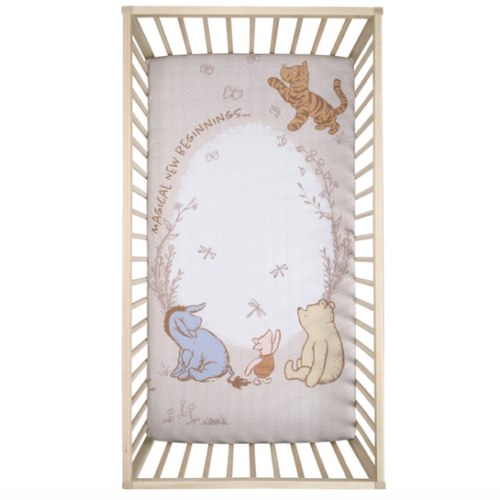 Storytime Pooh Cotton Fitted Crib Sheet