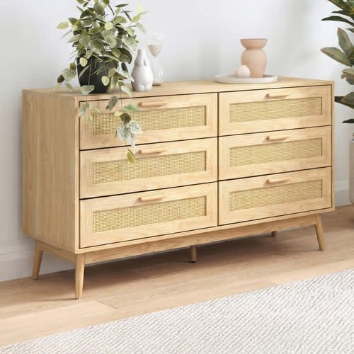 Holly Rattan 6 Drawer Chest