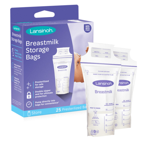 Lansinoh Breastmilk Storage Bags for Breastfeeding Moms, 25 Ct