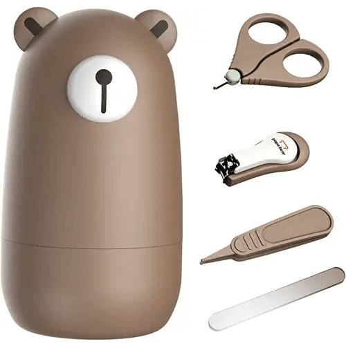 Ensemble de coupe-ongles pour bébé avec joli étui, lime à ongles et ongles des pieds pour nouveau-né manucure et pédicure, cadeau de toilettage pour nouvelle maman