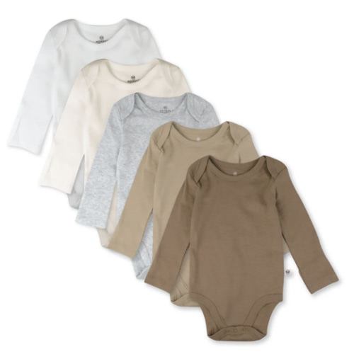 5-Pack Organic Cotton Long Sleeve Bodysuits | Honest Baby Clothing