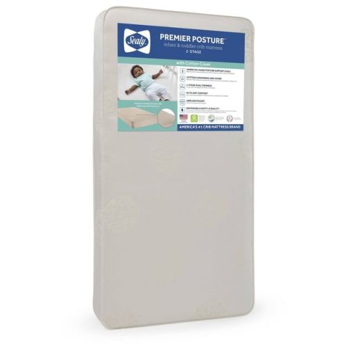 Sealy Premier Posture 2-Stage Dual Sided Crib and Toddler Mattress: Hypoallergenic, Waterproof Cover, Firm, Innerspring