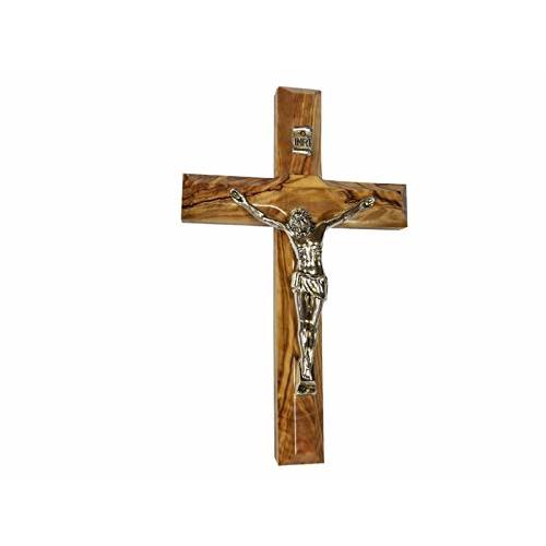 Bethlehem Gifts TM Handcarved from Bethlehem Olive Wood Cross Crucifix (Crucifix, 8")