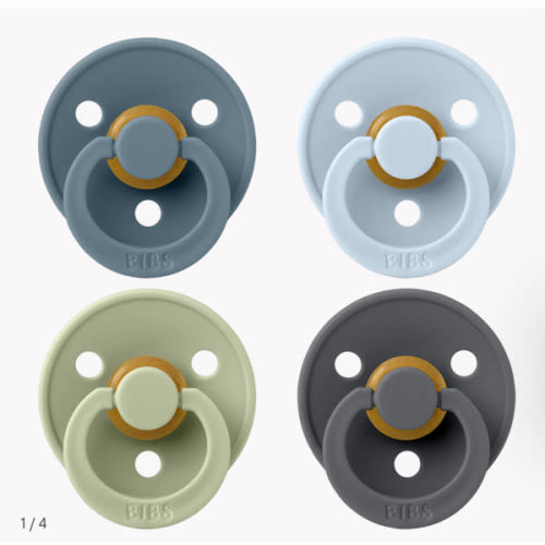 BIBS Colour 4 PACK Pacifiers - Petrol/Sage/Baby Blue/Iron – Bibsworld store US