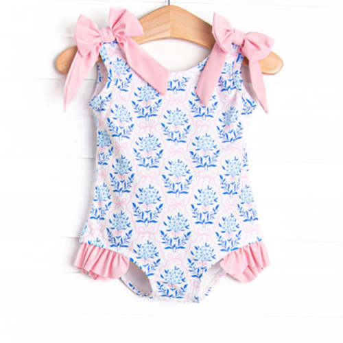 Bluebell and Bloom One Piece, Blue and Pink – Stitchy Fish
