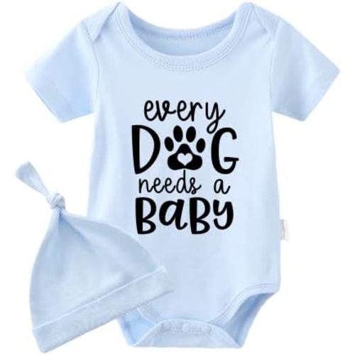 YSCULBUTOL Baby Twins Bodysuit Every Dog Needs A Baby Newborn Clothes Unisex Twin Outfits With Hat