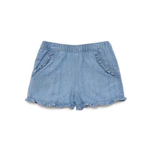 Wonder Nation Baby Girls Cotton Ruffle Pocket Shorts, Sizes 0M-24M