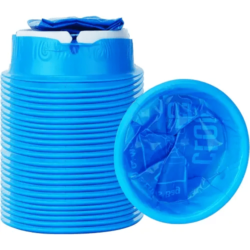 24 Pack Blue Emesis Bags Disposable for Kids, 1000 ml Vomit Bag for Morning Sickness, Portable Nausea Bag for Pregnant Women,Barf Bags with Leak Resistant Design car and Travel
