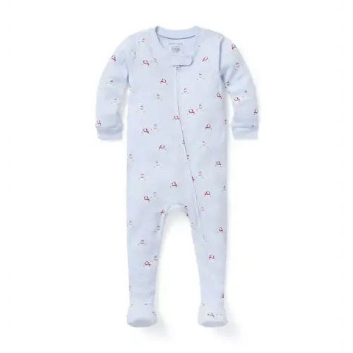 Baby Bundle Blue Snowman Baby Organic Cotton Snowman Footed Pajama by Janie and Jack
