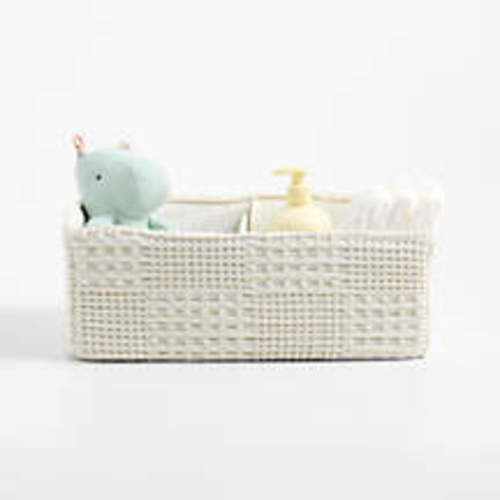 Nella White Diaper Organizer