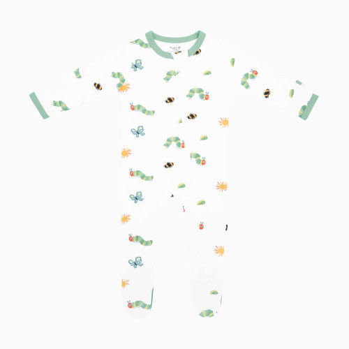 Kyte Baby Printed Zipper Footie - The Very Hungry Caterpillar And Friends, 0-3 M