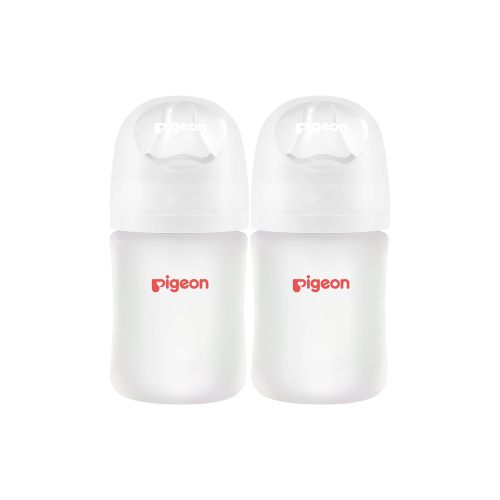 5oz Glass Inside/Silicone Outside Baby Bottle, Wide Neck, (Pack of 2)
