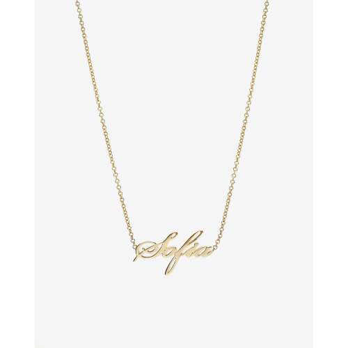 14k Gold Script Name Necklace