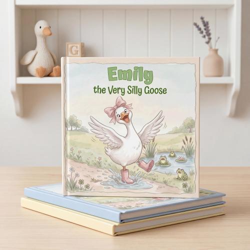 Personalized Name Silly Goose Book, Custom Children's Book About Goose, One Silly Goose Decor, One Silly Goose Birthday Keepsake